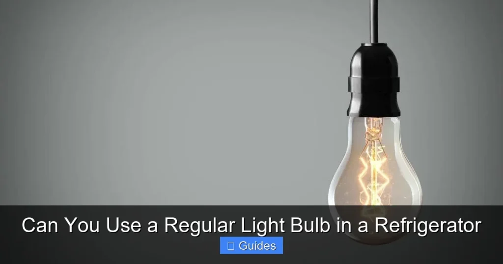 Can You Use a Regular Light Bulb in a Refrigerator