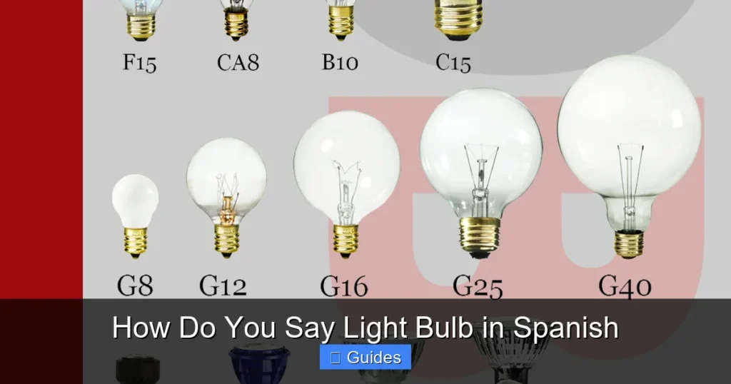 How Do You Say Light Bulb in Spanish