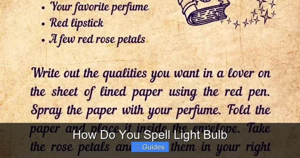 How Do You Spell Light Bulb