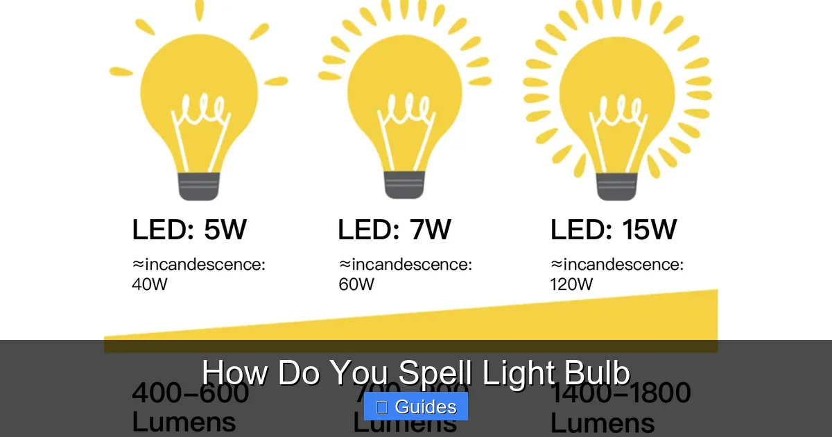 How Do You Spell Light Bulb