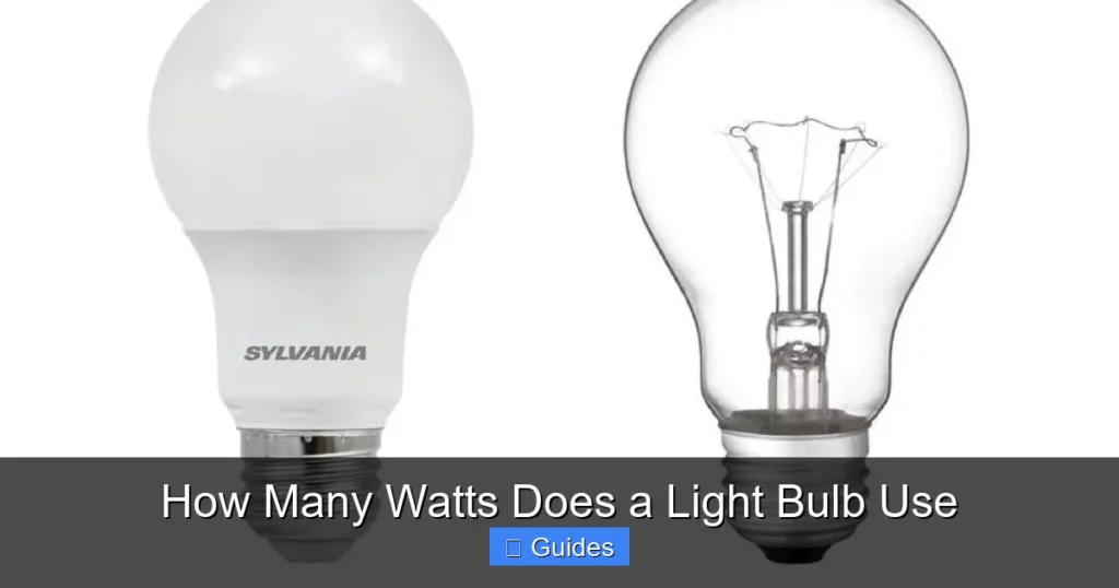 How Many Watts Does a Light Bulb Use