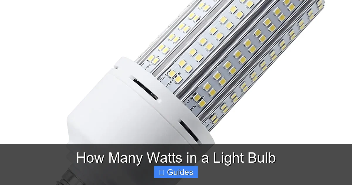 How Many Watts in a Light Bulb