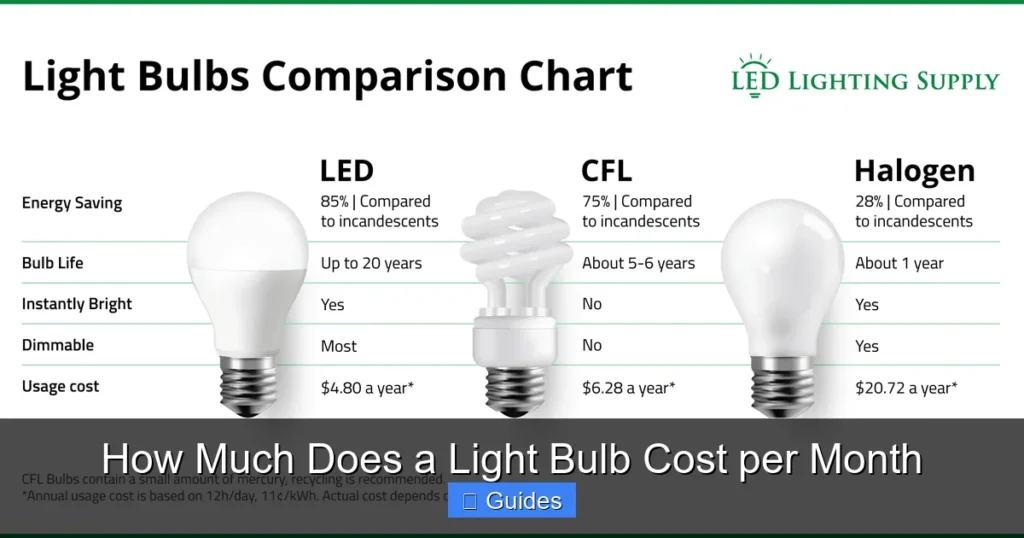 How Much Does a Light Bulb Cost per Month