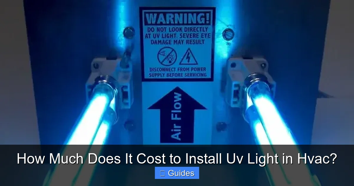 How Much Does It Cost to Install Uv Light in Hvac?