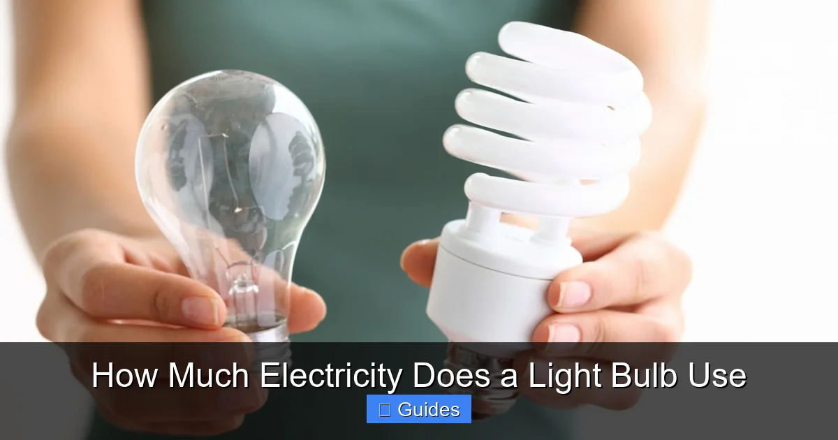 How Much Electricity Does a Light Bulb Use
