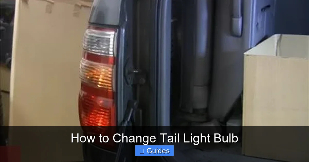 How to Change Tail Light Bulb