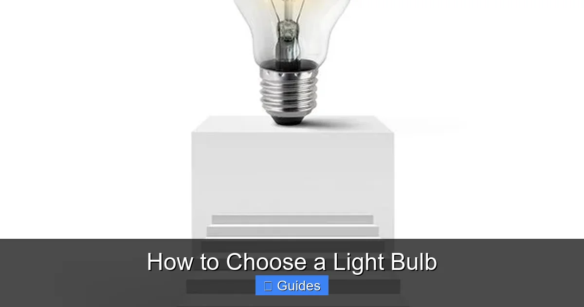 How to Choose a Light Bulb
