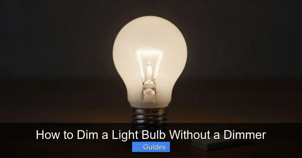 How to Dim a Light Bulb Without a Dimmer