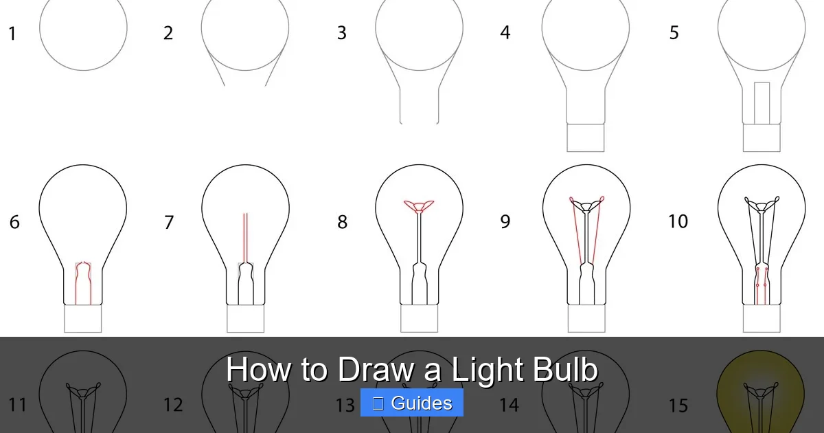 How to Draw a Light Bulb