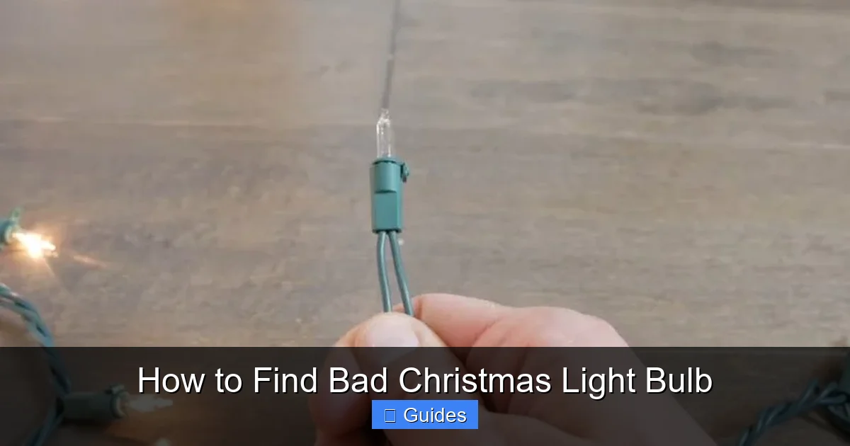 How to Find Bad Christmas Light Bulb