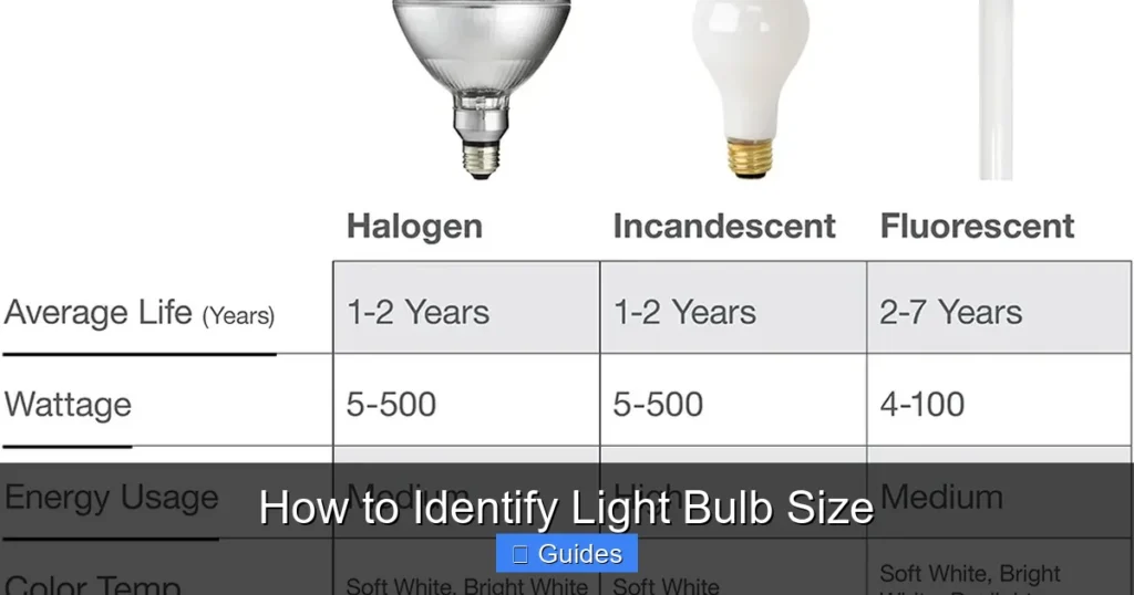 How to Identify Light Bulb Size