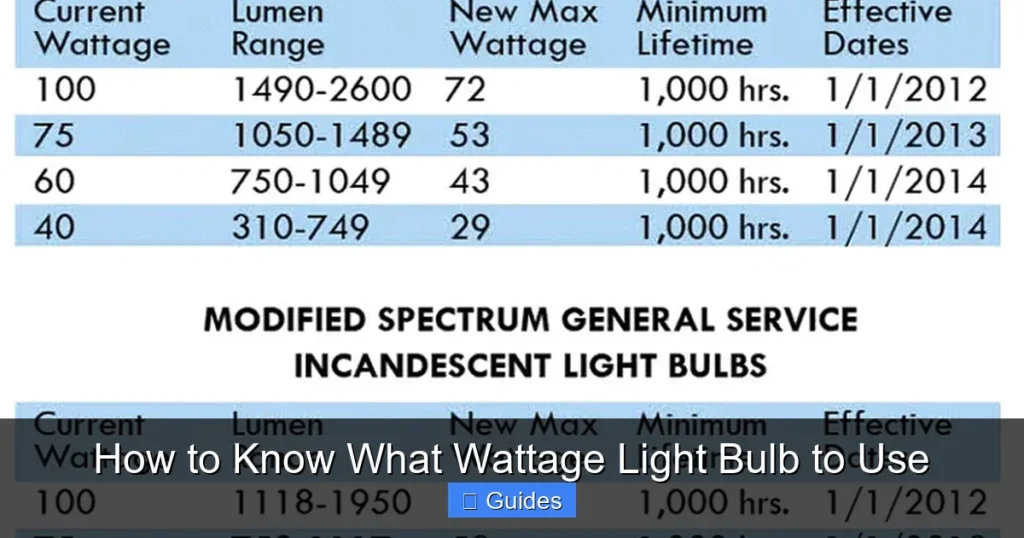 How to Know What Wattage Light Bulb to Use