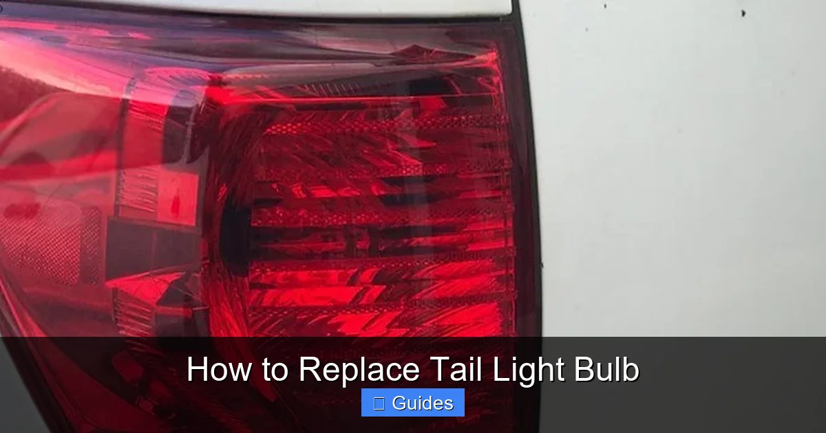 How to Replace Tail Light Bulb