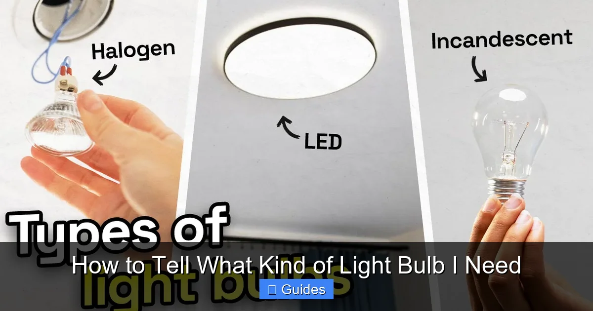 How to Tell What Kind of Light Bulb I Need