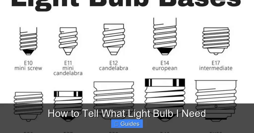 How to Tell What Light Bulb I Need