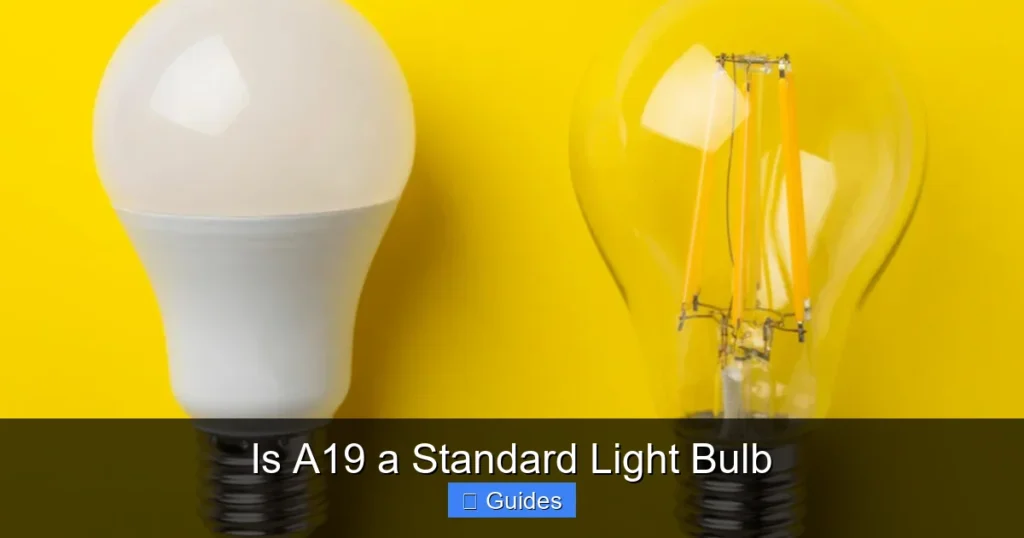 Is A19 a Standard Light Bulb