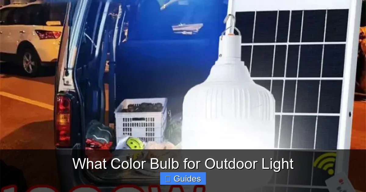 What Color Bulb for Outdoor Light