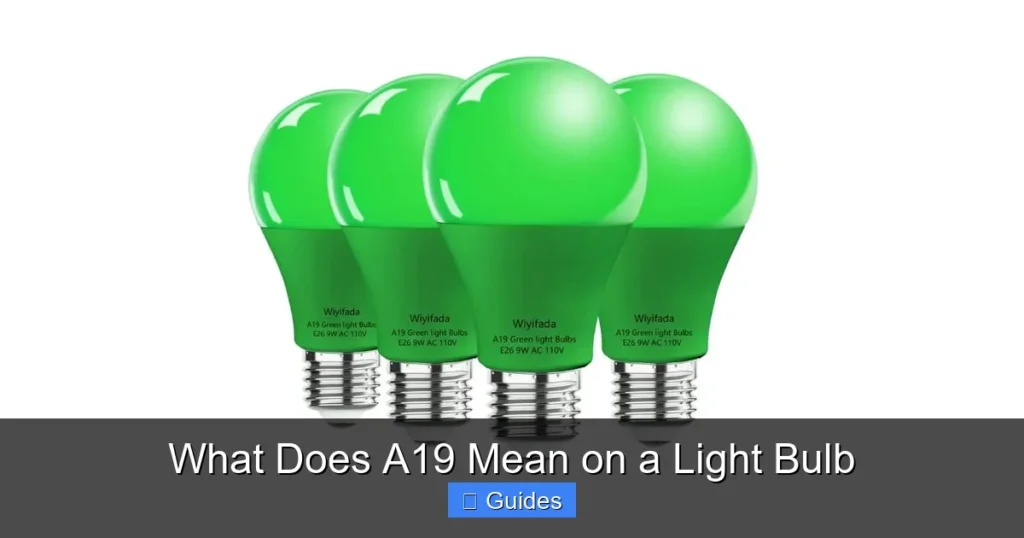 What Does A19 Mean on a Light Bulb