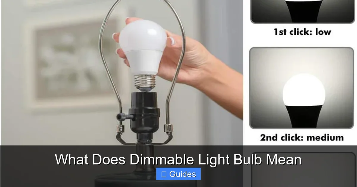 What Does Dimmable Light Bulb Mean