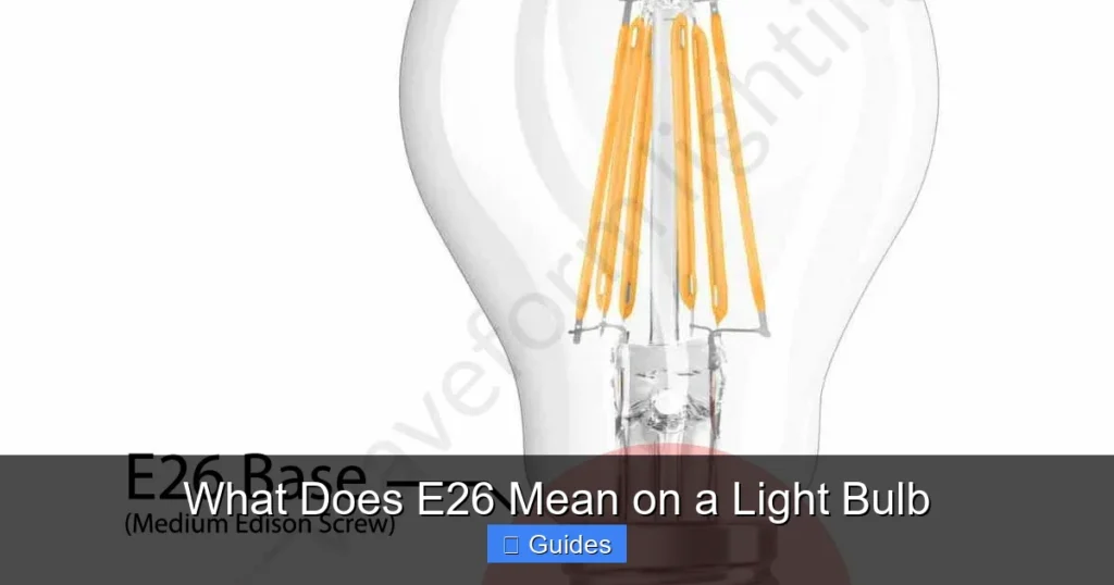 What Does E26 Mean on a Light Bulb