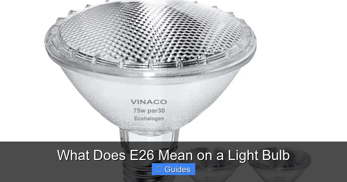 What Does E26 Mean on a Light Bulb