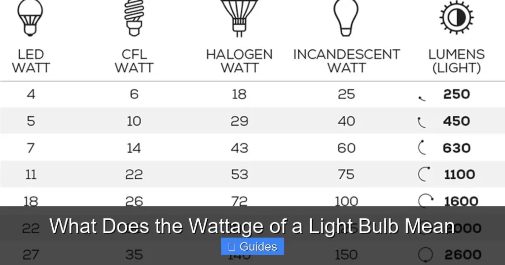What Does the Wattage of a Light Bulb Mean