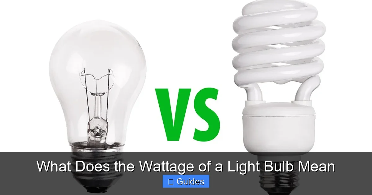 What Does the Wattage of a Light Bulb Mean