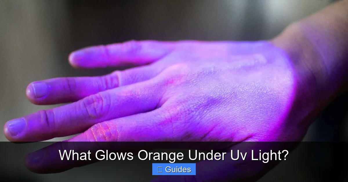 What Glows Orange Under Uv Light?
