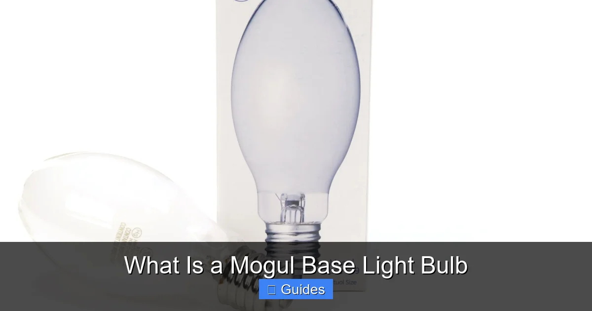What Is a Mogul Base Light Bulb