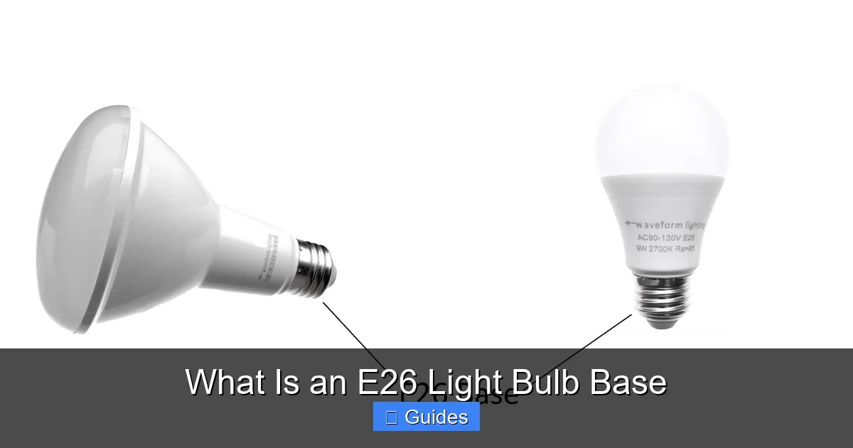 What Is an E26 Light Bulb Base