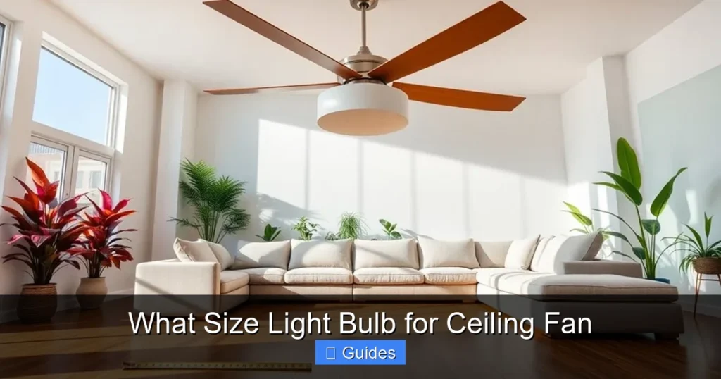 What Size Light Bulb for Ceiling Fan