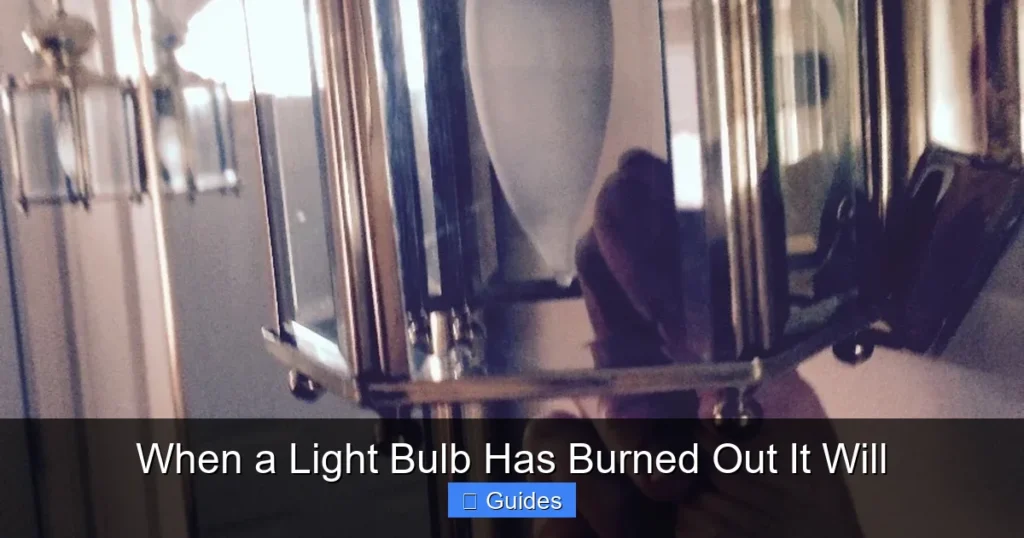 When a Light Bulb Has Burned Out It Will