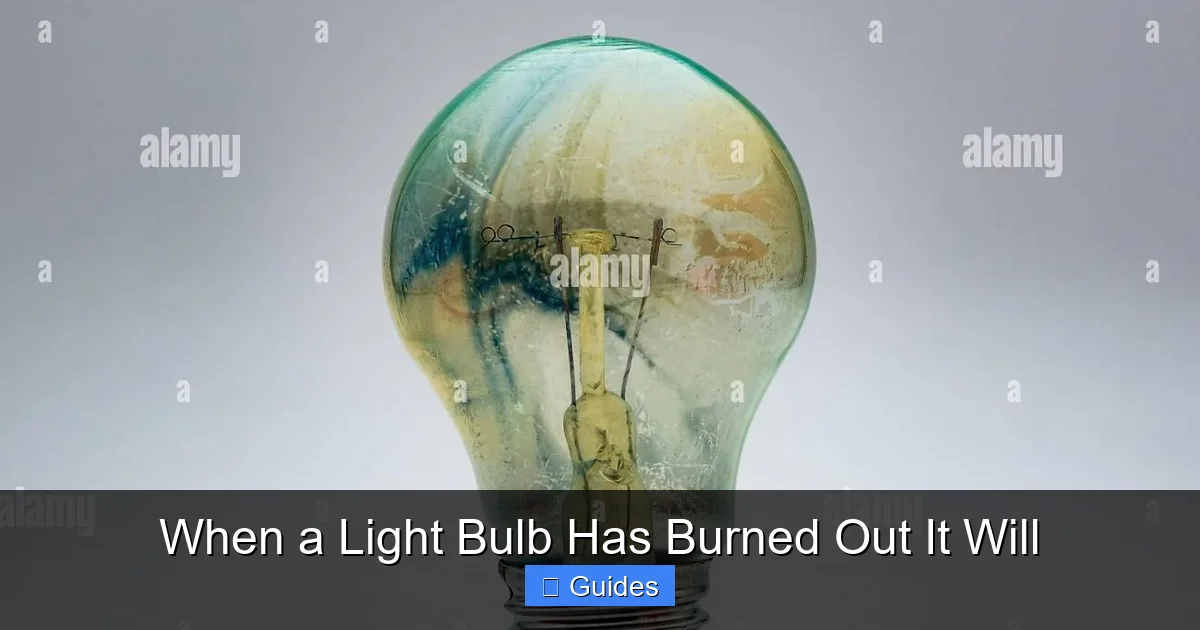 When a Light Bulb Has Burned Out It Will