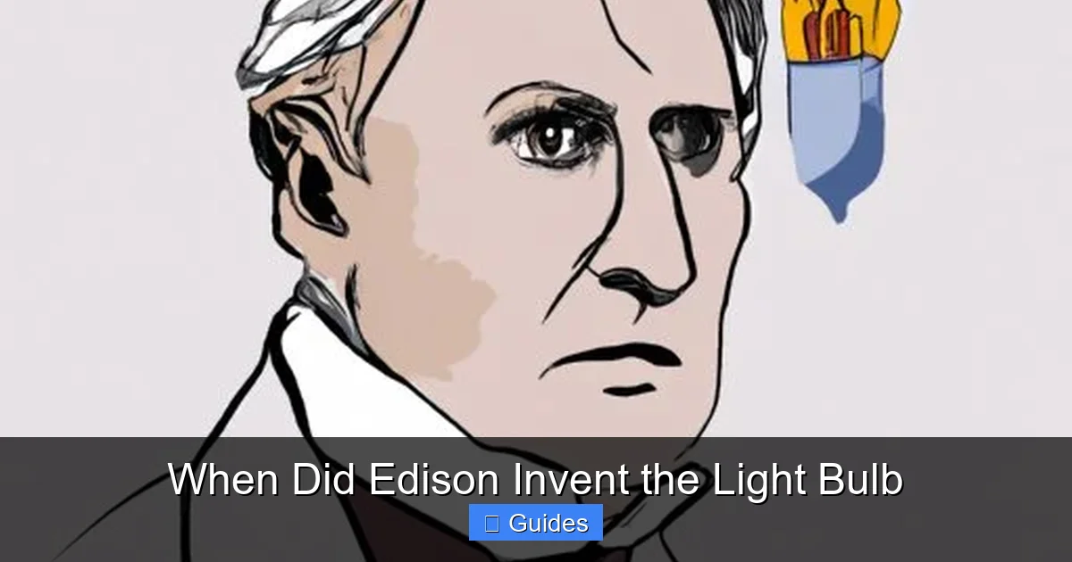 When Did Edison Invent the Light Bulb