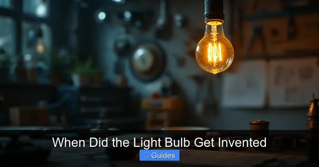 When Did the Light Bulb Get Invented