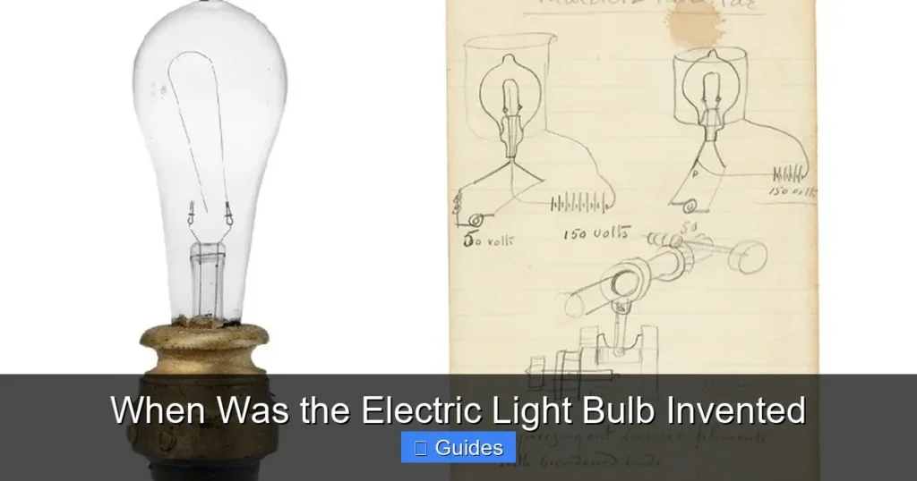 When Was the Electric Light Bulb Invented