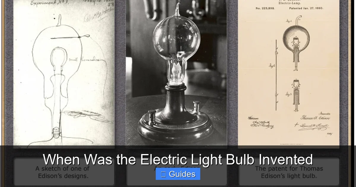 When Was the Electric Light Bulb Invented