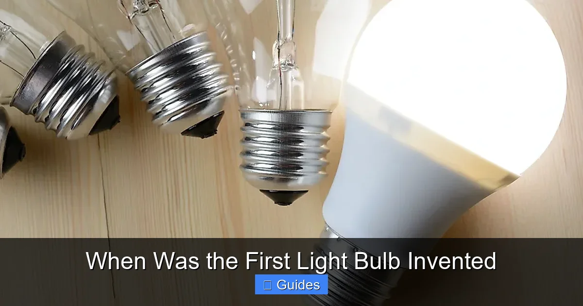 When Was the First Light Bulb Invented