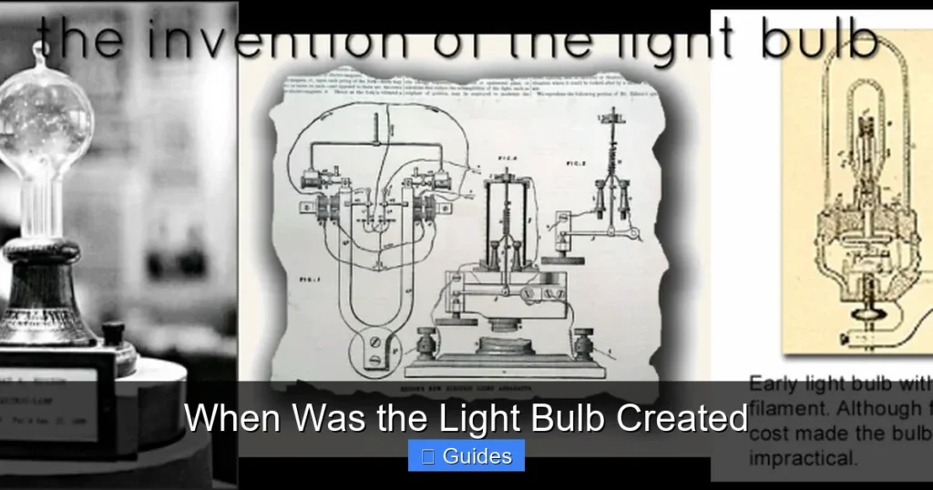 When Was the Light Bulb Created