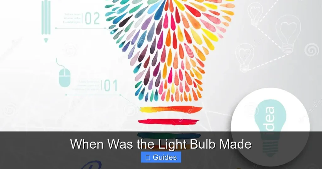 When Was the Light Bulb Made
