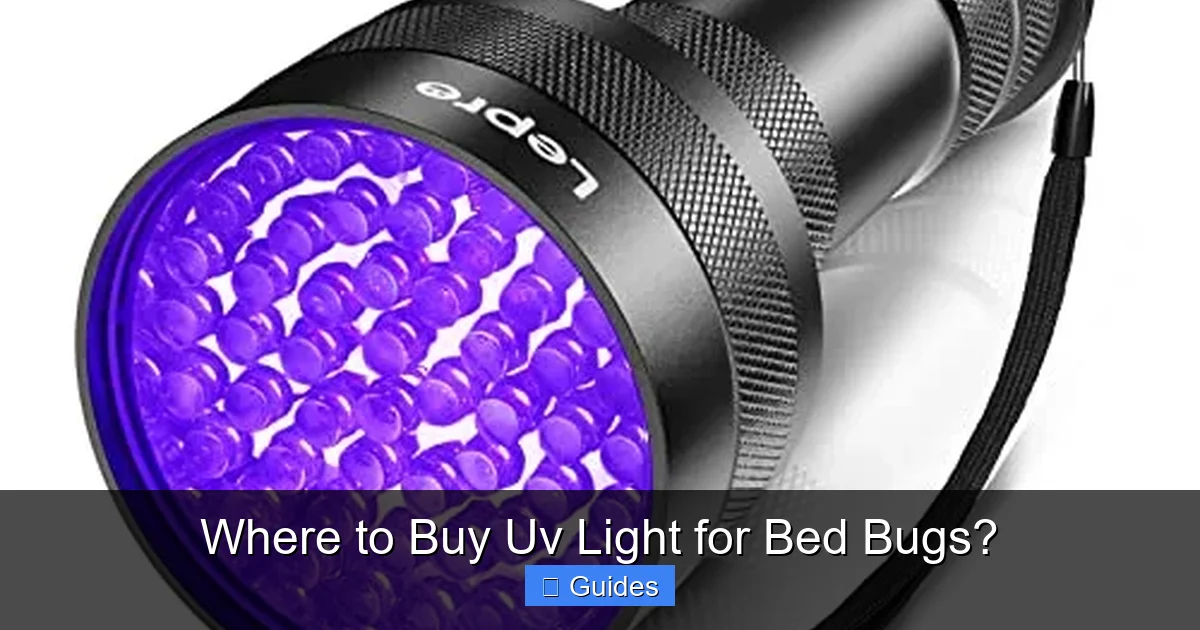 Where to Buy Uv Light for Bed Bugs?