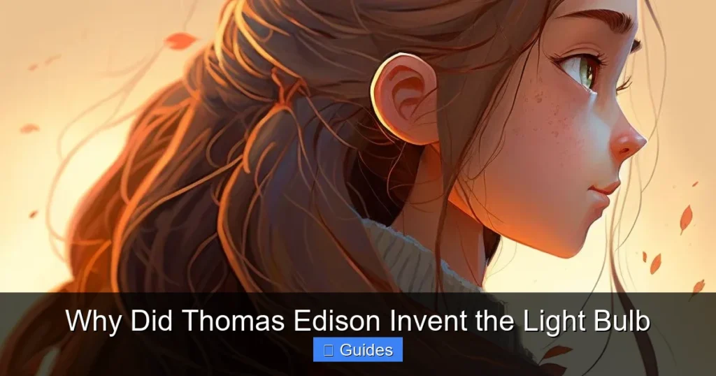 Why Did Thomas Edison Invent the Light Bulb