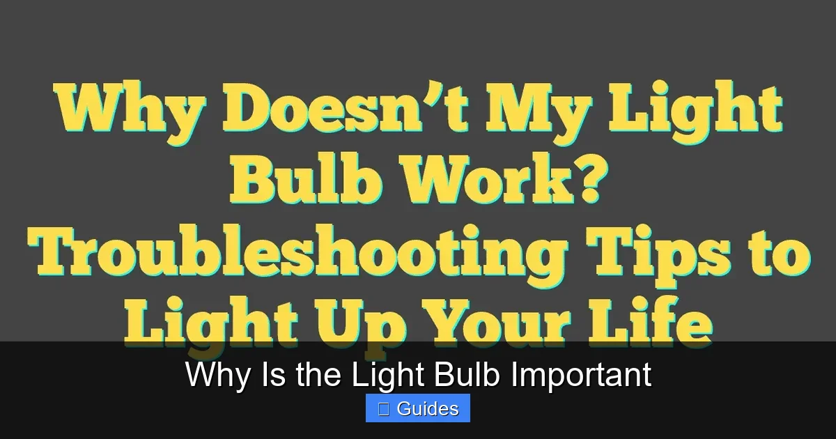Why Is the Light Bulb Important