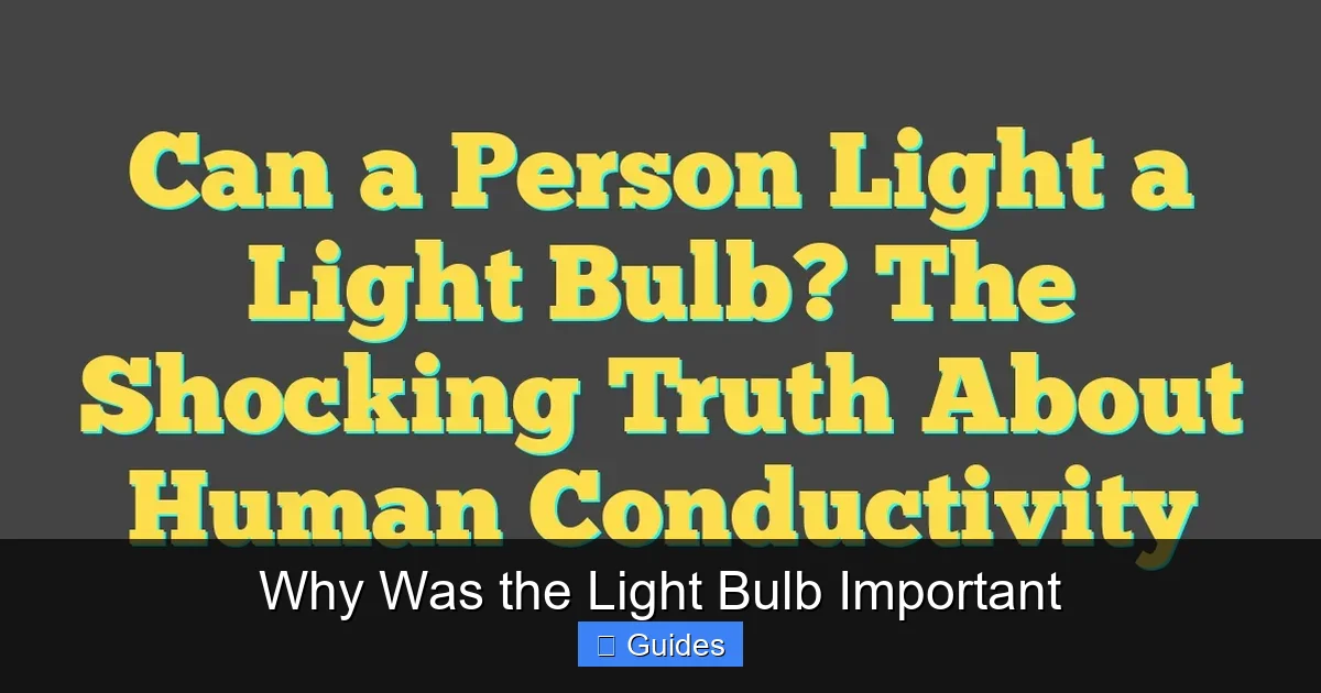 Why Was the Light Bulb Important
