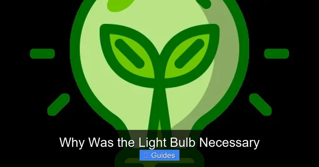 Why Was the Light Bulb Necessary