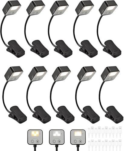 10 Pack Rechargeable Book Lights for Reading with Memory