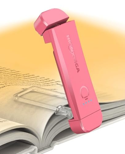 HIONXMGA Book Light,Rechargeable Reading Light for Books in...