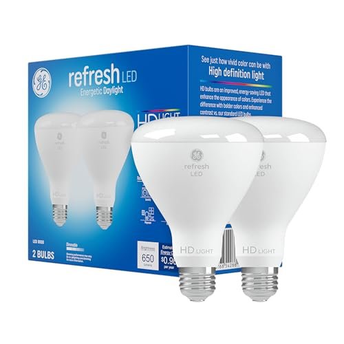 GE Refresh BR30 LED Floodlight Bulbs, Daylight, 65W Eq