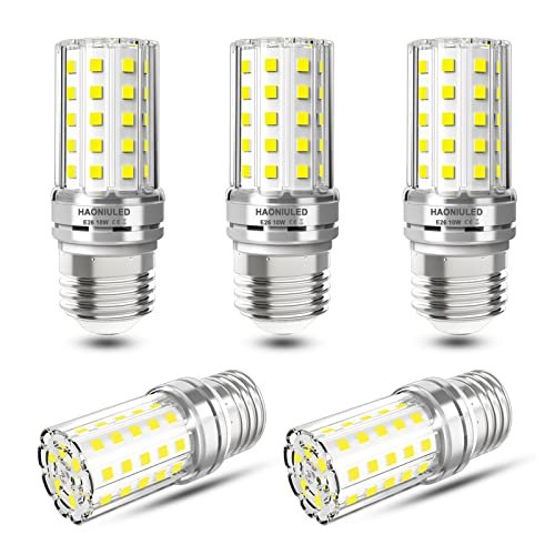 E26 10W LED Light bulbs, 6000K Daylight white, 1000 lumen