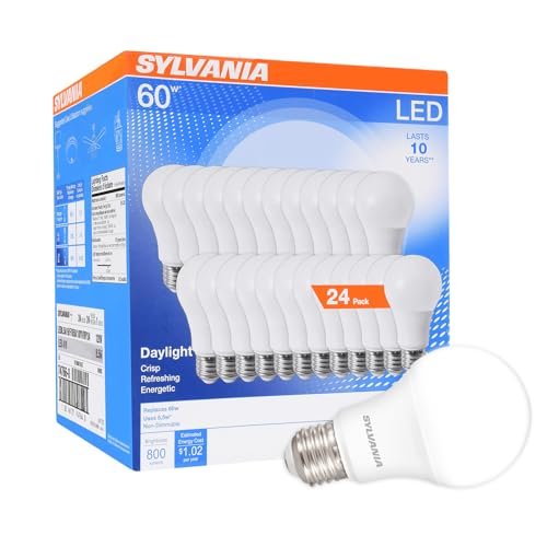 Sylvania LED A19 Light Bulb, 60W Equivalent, Daylight,...